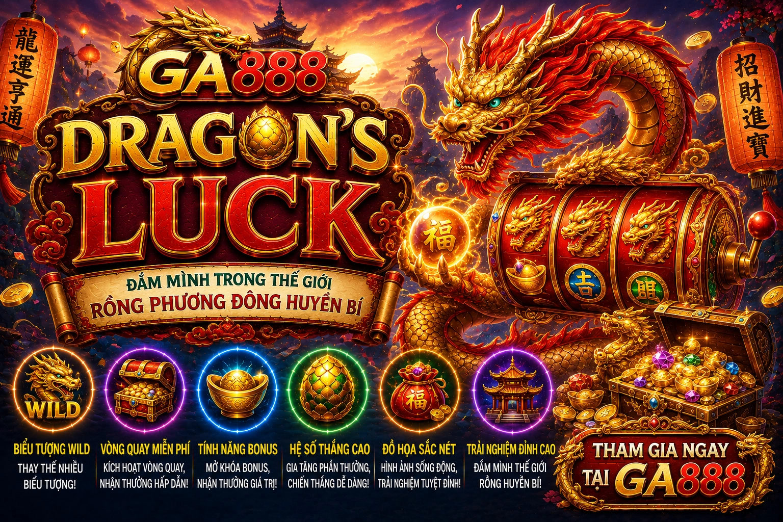 GA888 Dragon's Luck – Đắm Mình Trong Thế Giới Rồng Phương Đông Huyền Bí