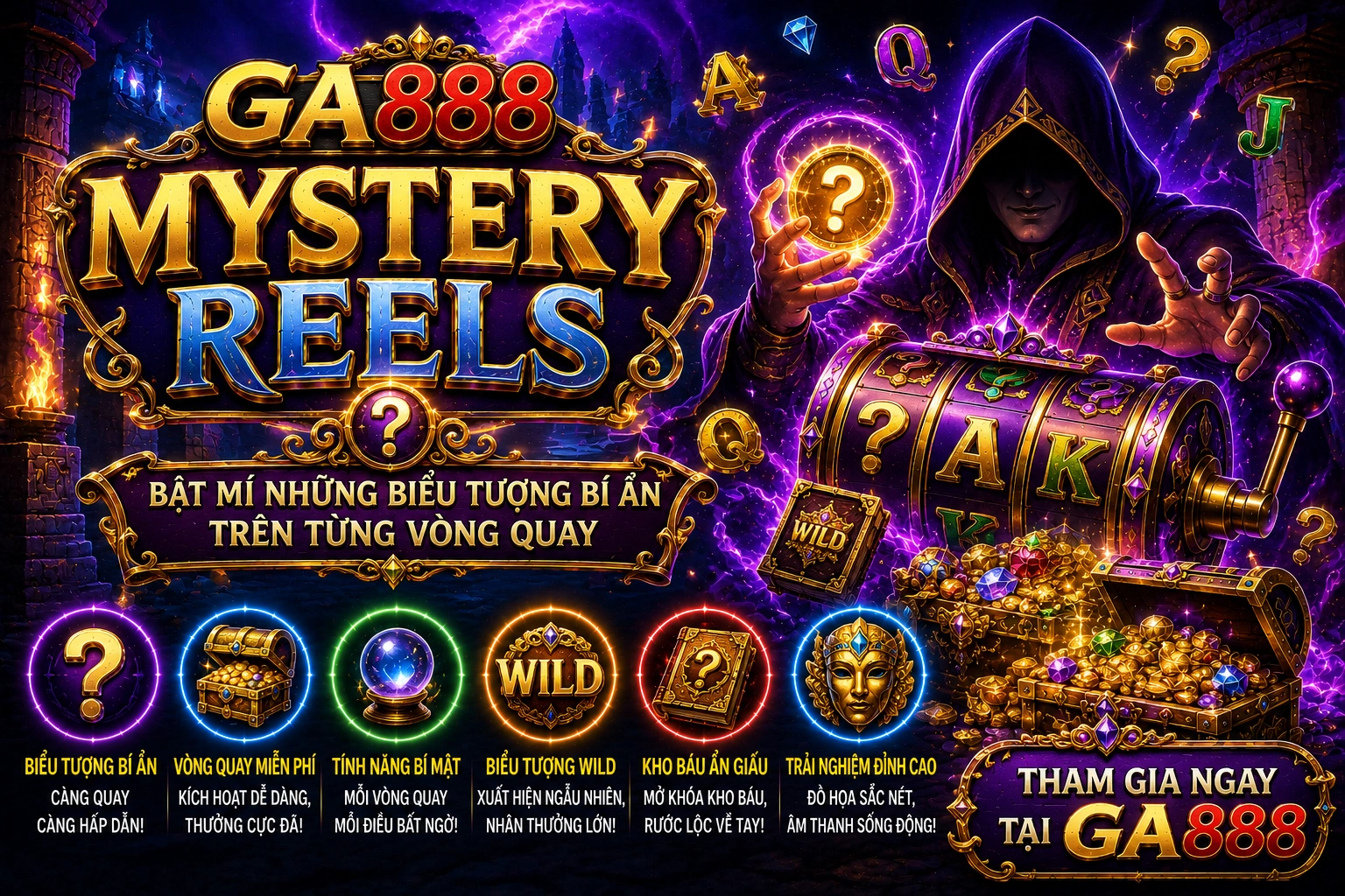 GA888 Mystery Reels – Bật Mí Những Biểu Tượng Bí Ẩn Trên Từng Vòng Quay